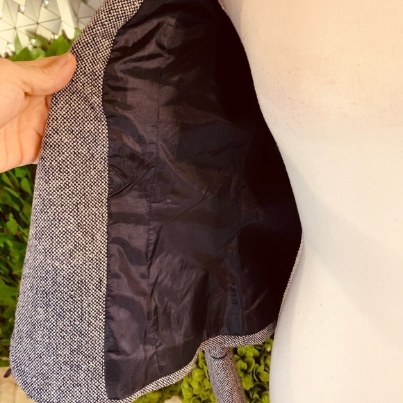 Ashro Women’s Tweed 5 Button Wool Blend Gray/Black Blazer Size 8 - Picture 11 of 13